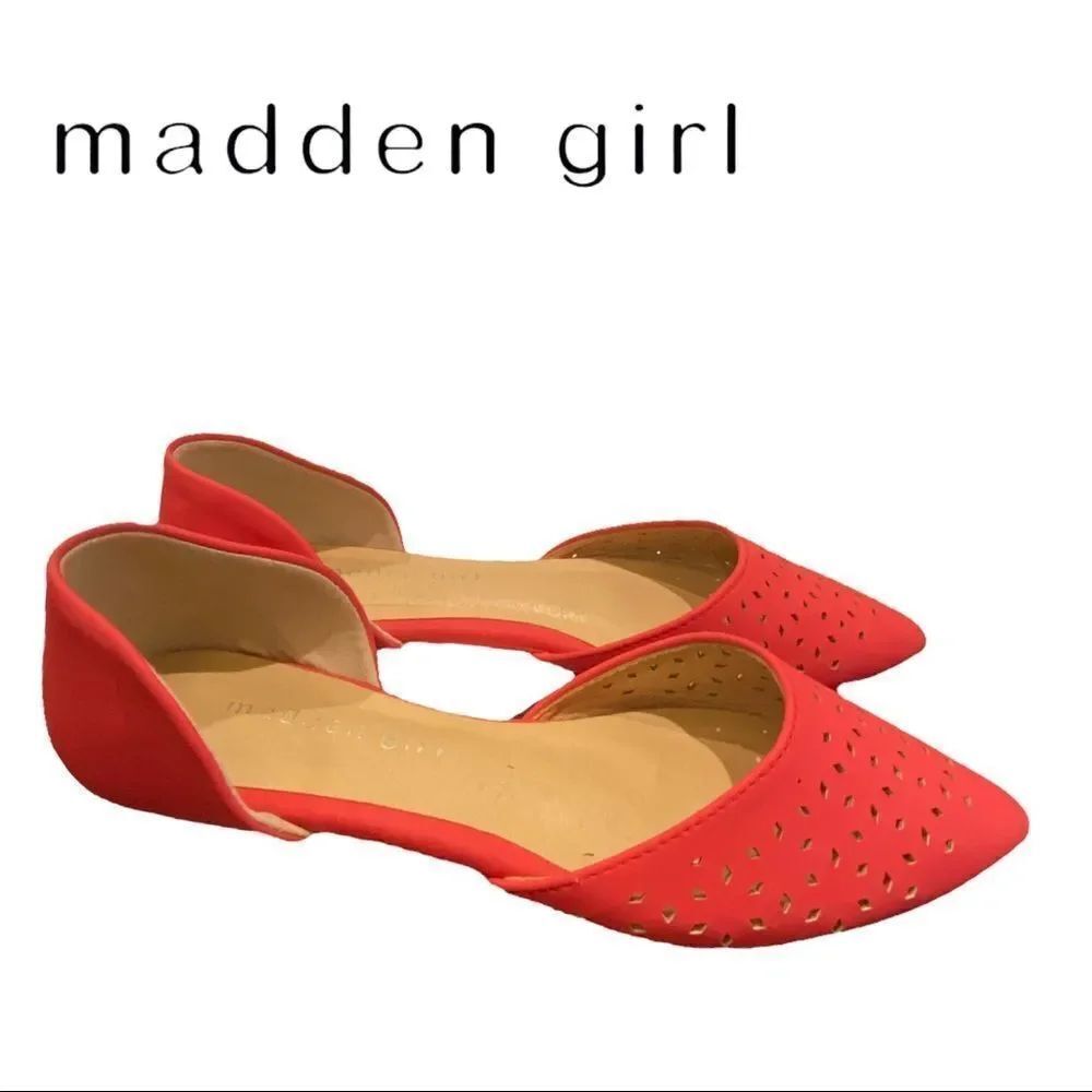 Maddenย Girl Women's Bwitch Pink Slip On Perforated Cutout Flatsโ8